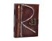 New Genuine Handmade Leather Journal Antique R shape Journal Notebook